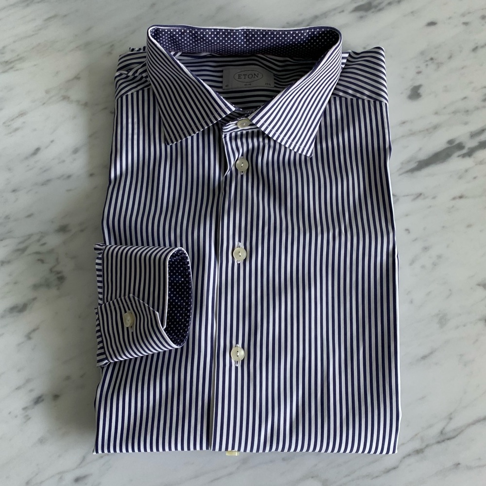 Eton StripyCotton Slim Fit Shirt
